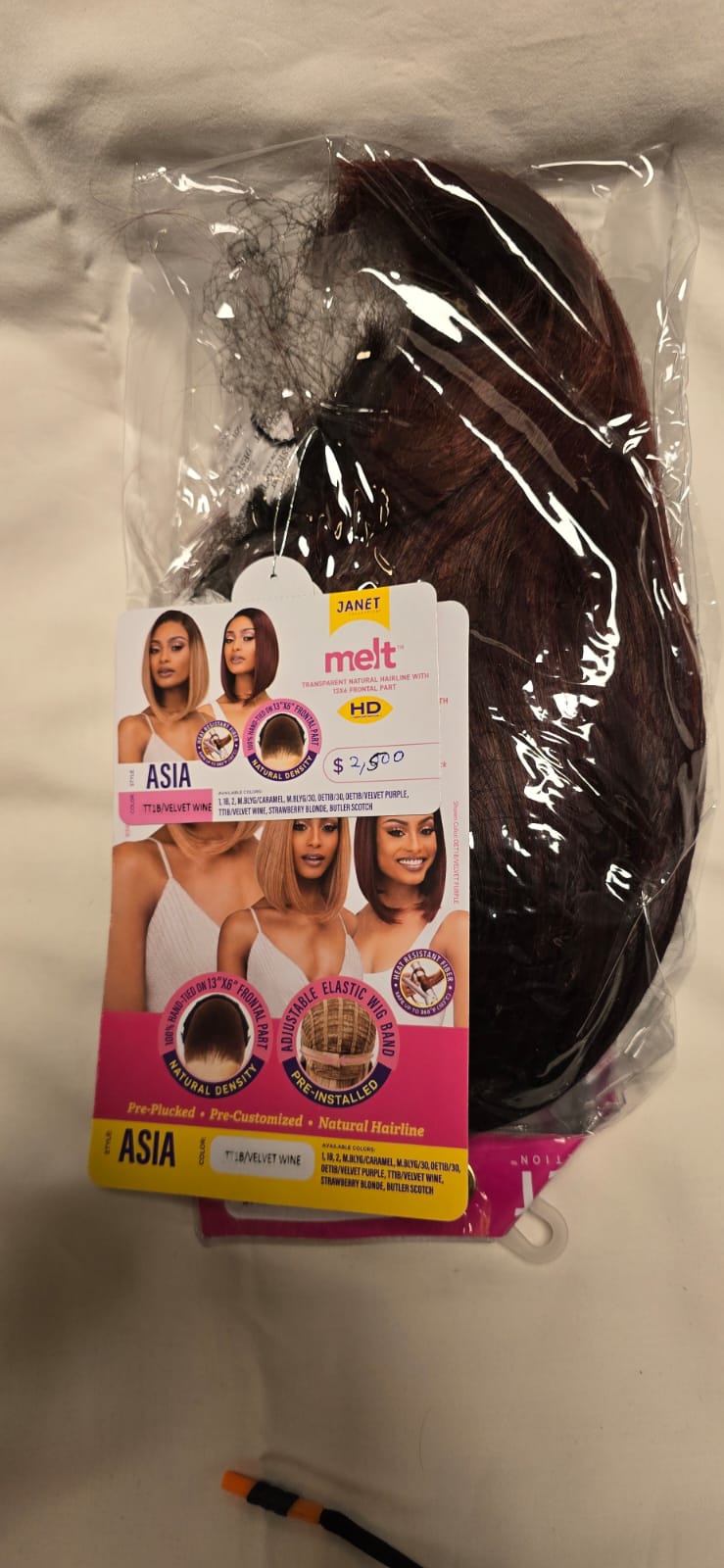 100% Naturligt Hår Peruk | AxelLångt, Svart-Brunt, Rakt & Silkeslent